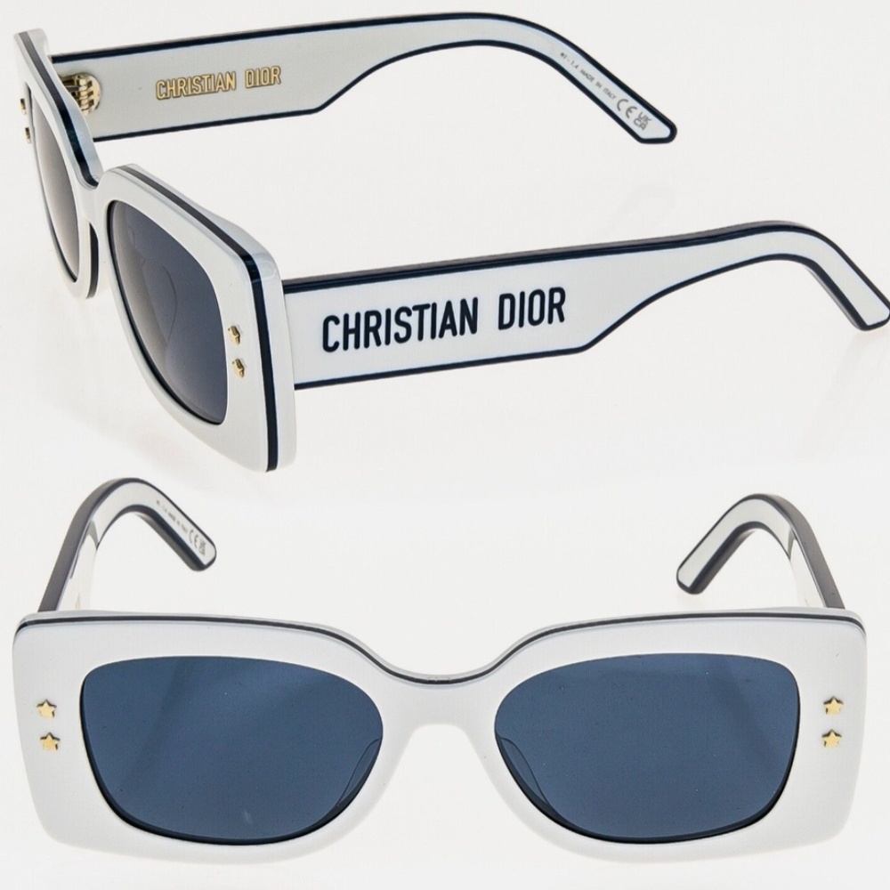 CHRISTIAN DIOR PACIFIC White Blue S1U DIORPACIFIC Bold Iconic Sunglass